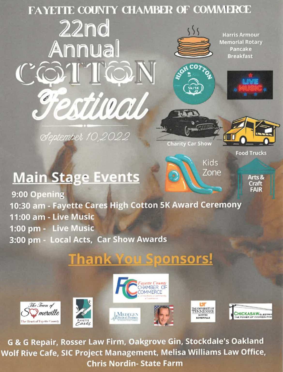 22nd Annual Cotton Festival Fayette County Chamber